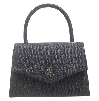Bessie London - TOP HANDLE SPARKLE EVENING BAG: Navy