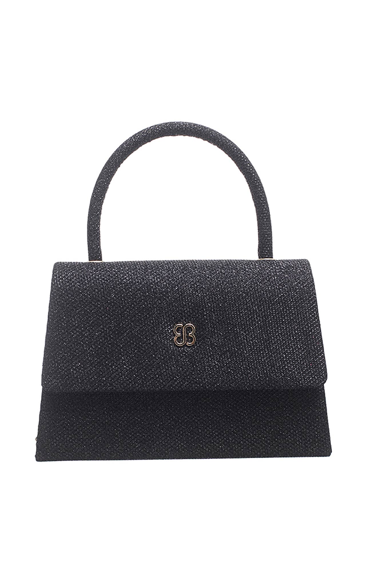 Bessie London - TOP HANDLE FLAP OVER CLUTCH BAG: Silver