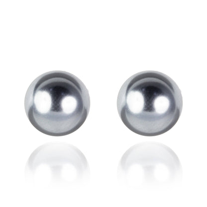 D&X Ltd - Audrey Mother of Pearl Stud Earrings: Cream & Silver