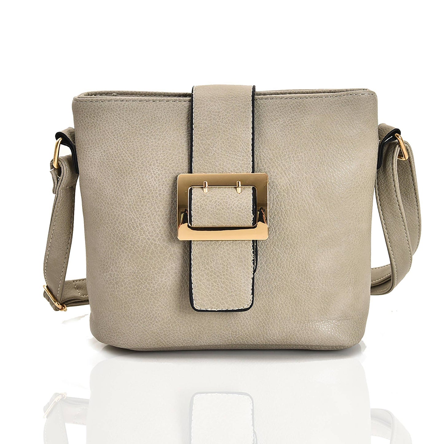 Belle Trading Ltd - Janella Square Buckle Cross Body Bag: Black