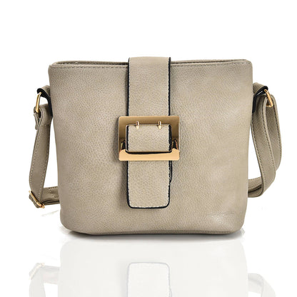 Belle Trading Ltd - Janella Square Buckle Cross Body Bag: Black