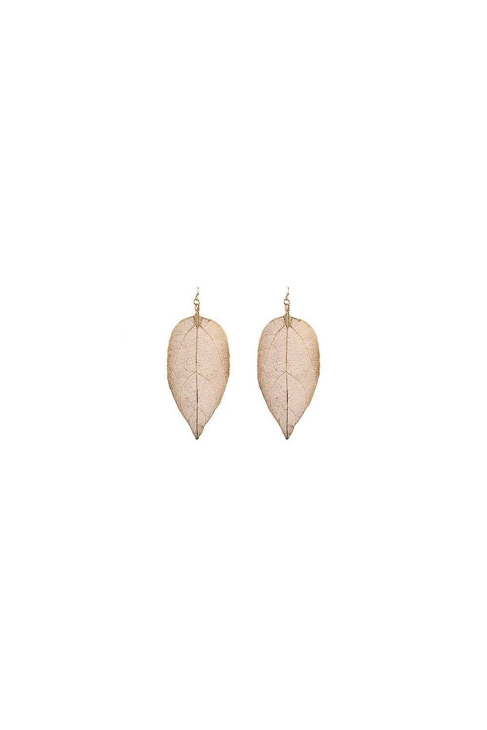 Oceanic Jewellers - Majique London - Luxe Leaf Dangle Earring: Silver