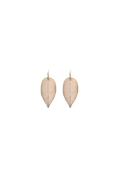 Oceanic Jewellers - Majique London - Luxe Leaf Dangle Earring: Silver