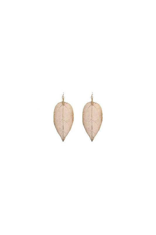 Oceanic Jewellers - Majique London - Luxe Leaf Dangle Earring: Silver