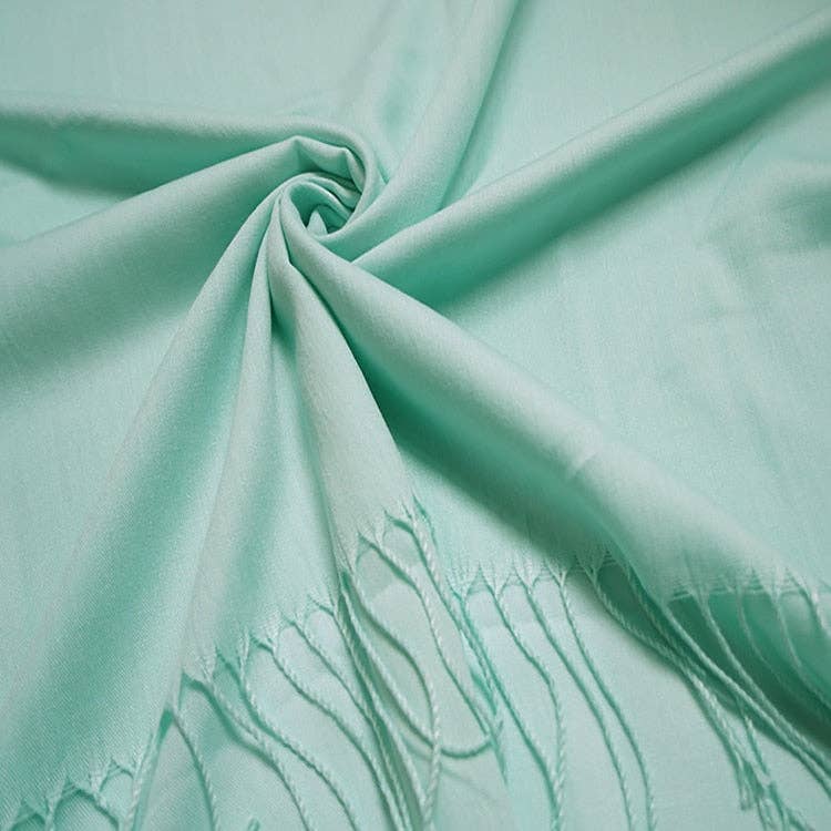 Lili Scarves - Plain Light Pashmina Large Scarf: Baby Blue