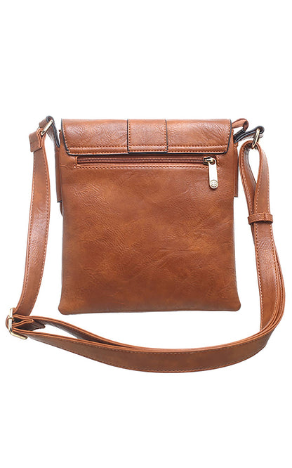 Bessie London - TWO-POCKET BESSIE CROSS BODY BAG: GREY