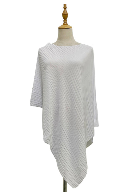 Plain Pleated Chiffon Cover Up: Peach
