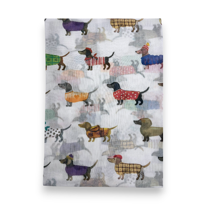 Lili Scarves - Fashion Dogs Digital Print Scarf: Black