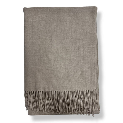 London Scarves - Classic Plain wool Blend with Tassels  300 gr + : Red