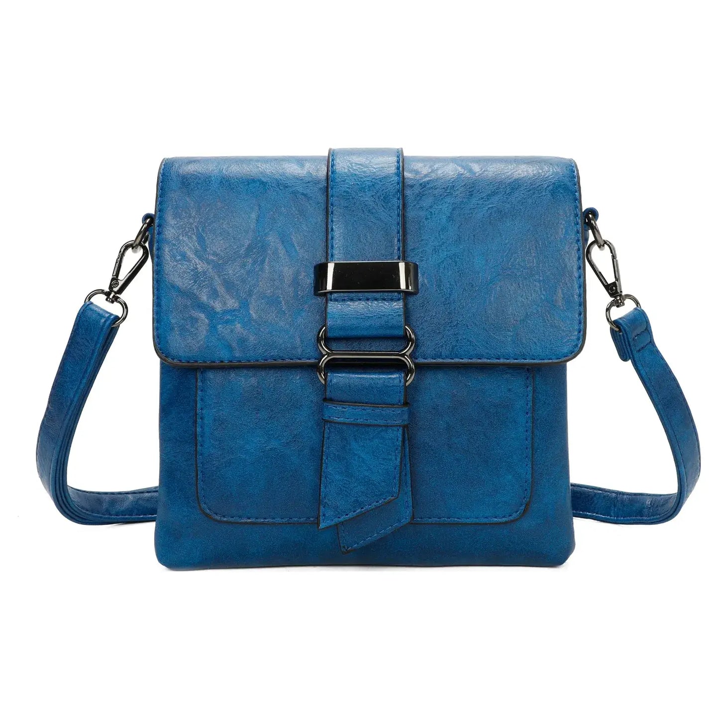 Small Medium Size 3 Compartment Cross Body Bag Shoulder Bag: Navy