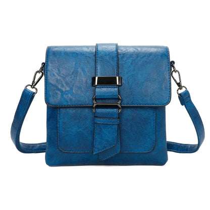Small Medium Size 3 Compartment Cross Body Bag Shoulder Bag: Navy