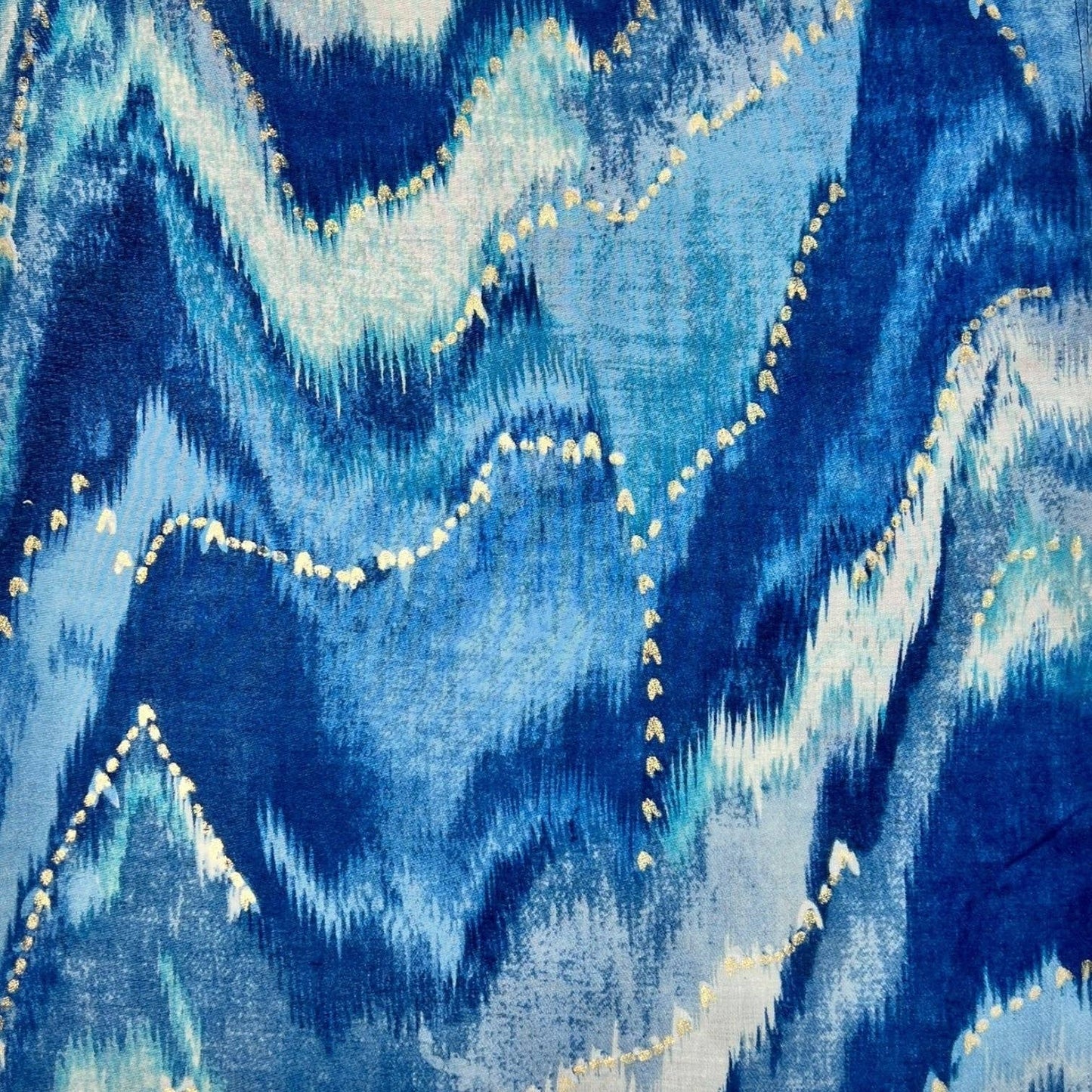 Lili Scarves - Colourful Zigzag Print with Small Flakes: Pink