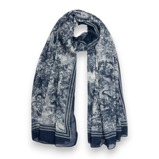 Lili Scarves - Summer Forest Print Scarf: Beige