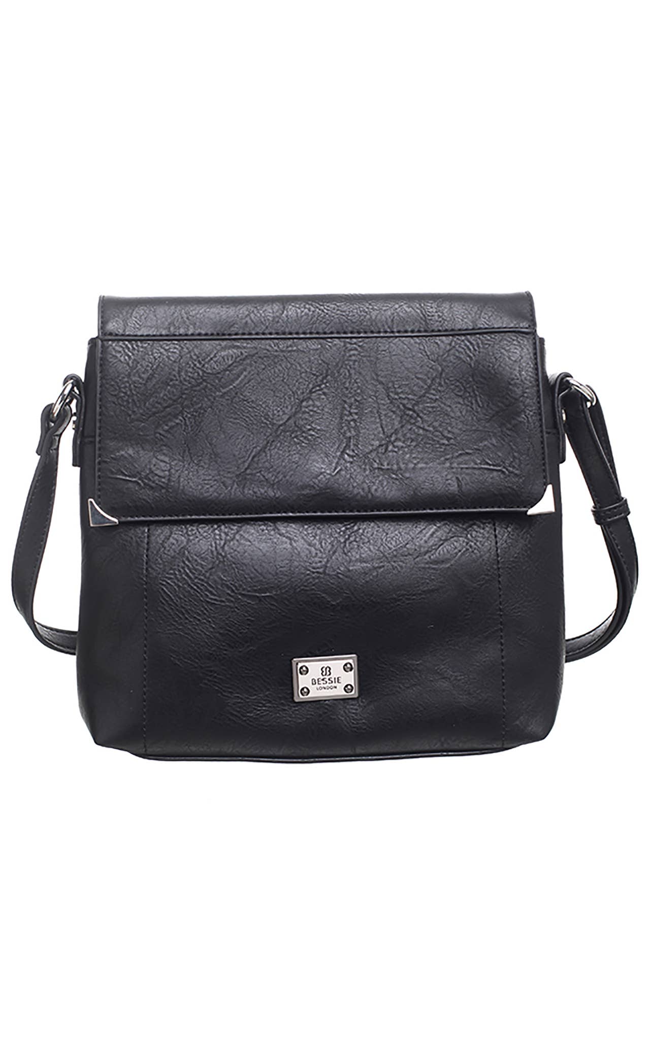 Bessie London - SMALL BUCKET CROSSBODY BAG WITH BACK ZIP POCKET: GREEN