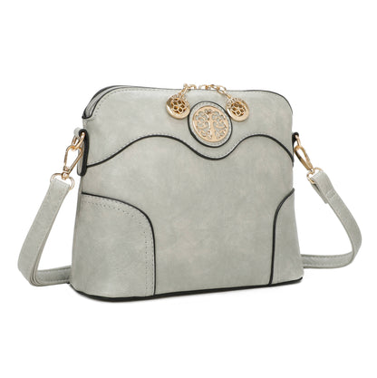 Superbia - Small Square Cross Body Bag Shoulder Bag -9122: White