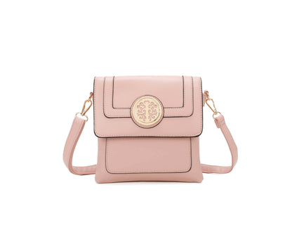 Small 3 Compartment Cross Body Bag Shoulder Bag- Cream