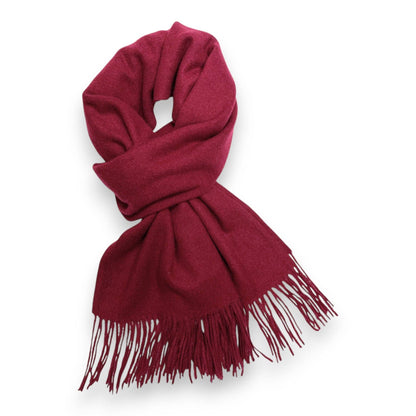Lili Scarves - Premium Wool Blend Winter Scarf: Red