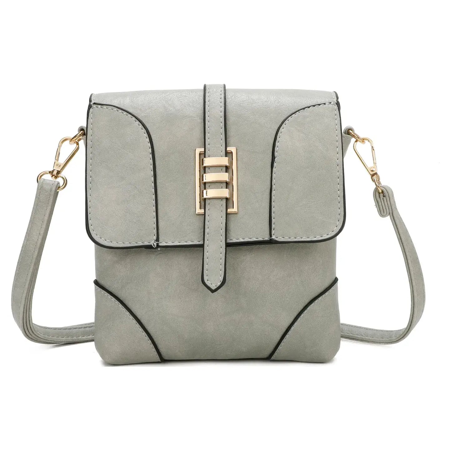 Superbia - Small Front Flap 2 Compartment Cross Body Bag Shoulder Bag: Green
