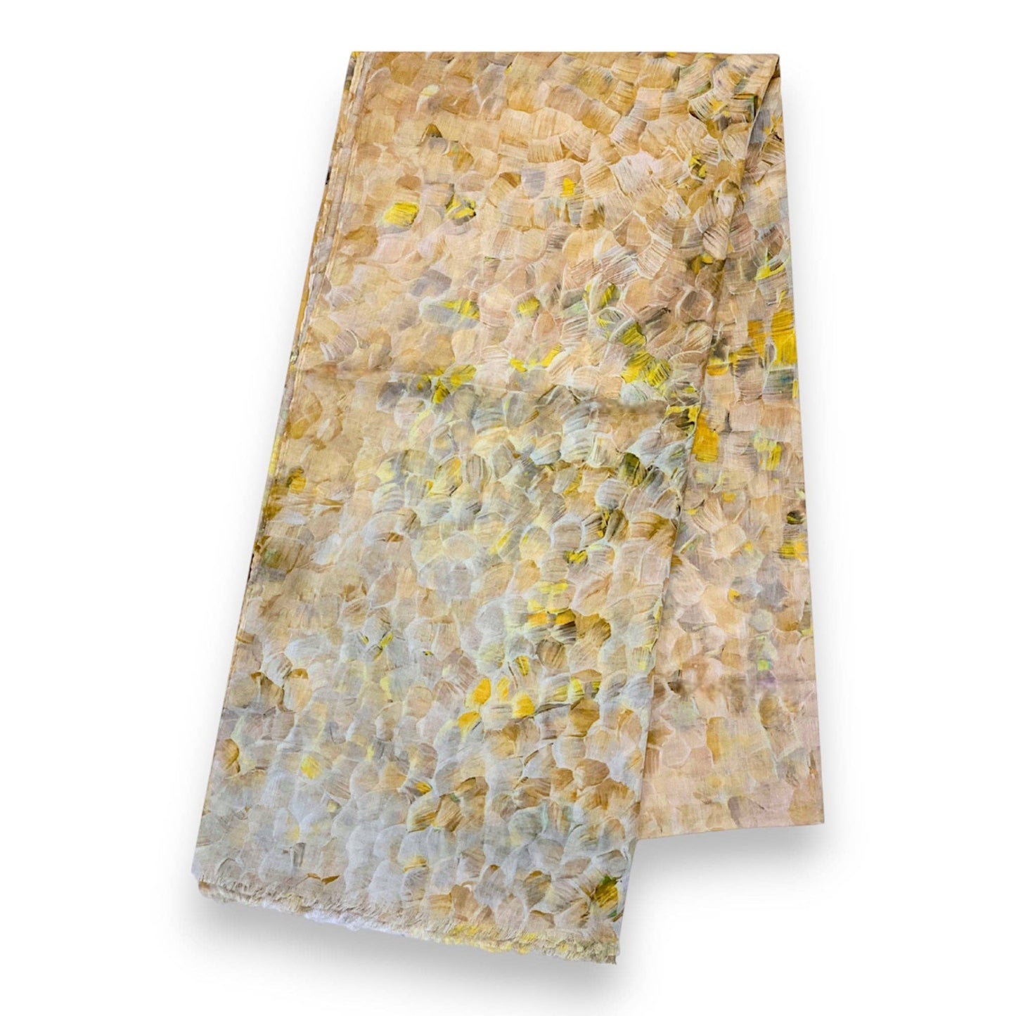 Lili Scarves - Vibrant Mosaic Print Scarf: Green