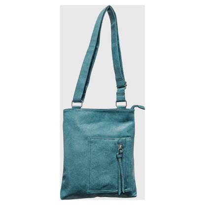 Superbia - Superbia Classic Front Pocket Messenger Bag Cross Body 9130: Black