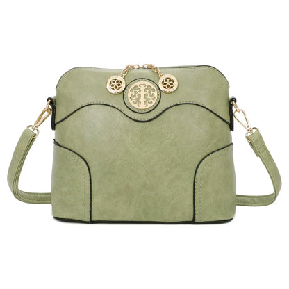 Superbia - Small Square Cross Body Bag Shoulder Bag -9122: White