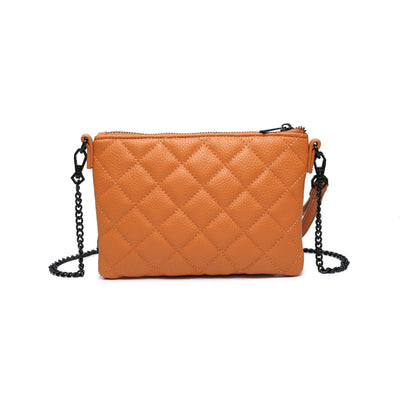 Quilted Diamand Pattern Grab Bag/ Crossbody Bag: Purple