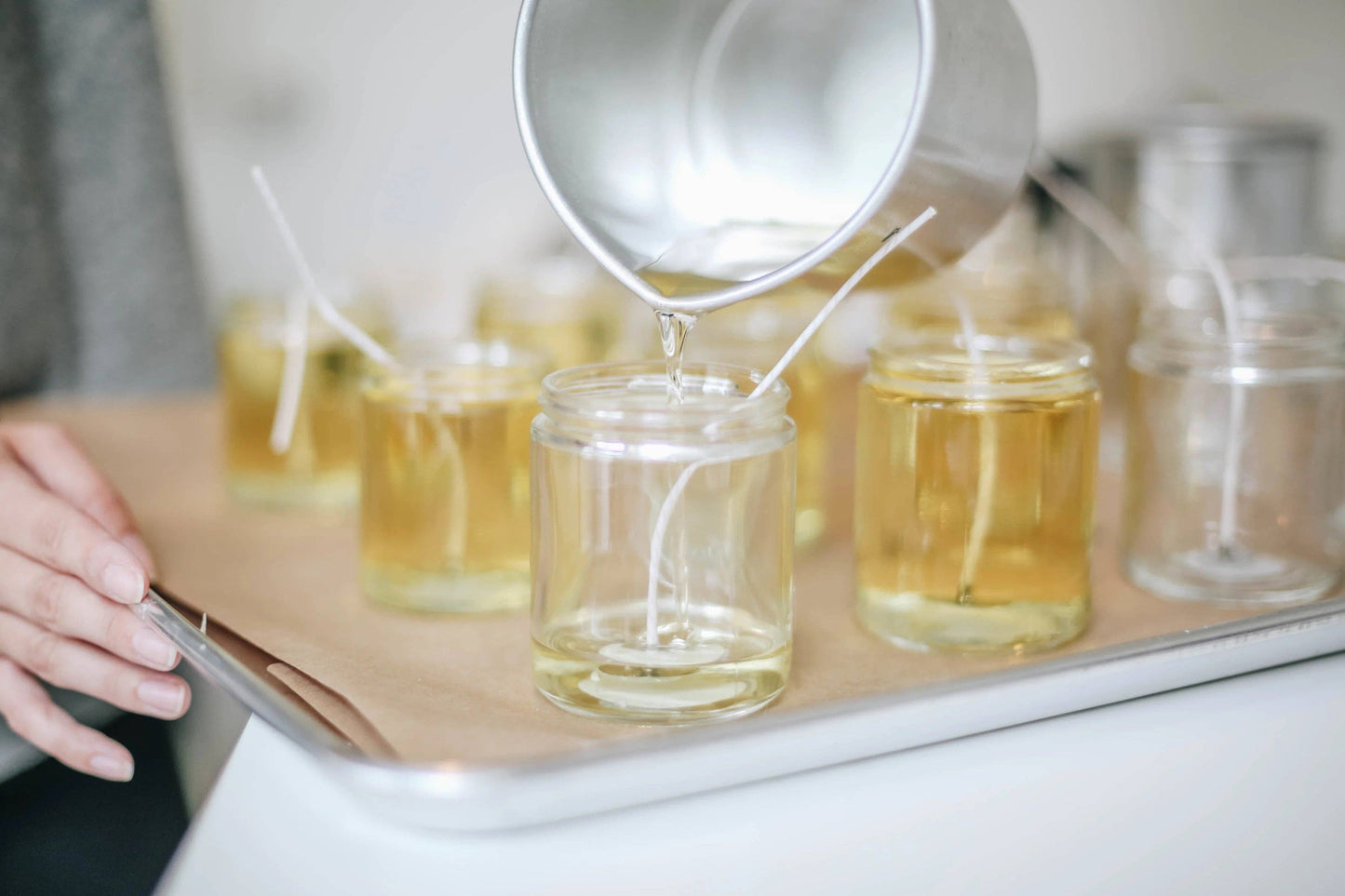 Candle Drop - Clear Jar | Personalised Hand-Poured Natural Soy Candle: Mango Coconut / 190ml