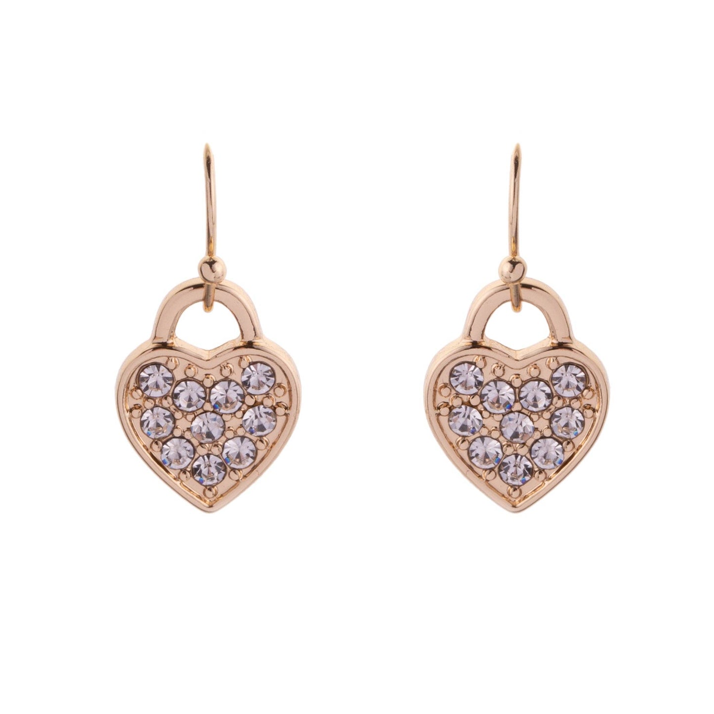 D&X Ltd - Alesha Crystal Hook Earrings: Gold & Clear