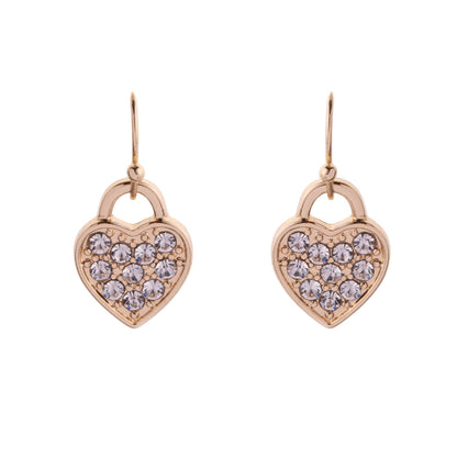 D&X Ltd - Alesha Crystal Hook Earrings: Gold & Clear