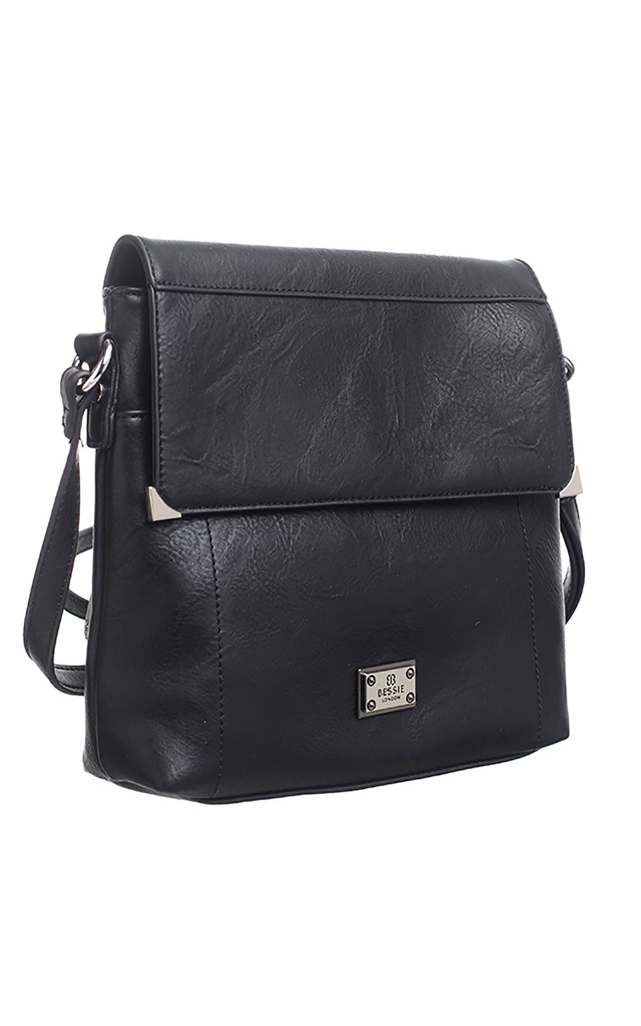 Bessie London - SMALL BUCKET CROSSBODY BAG WITH BACK ZIP POCKET: GREEN