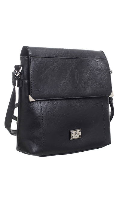 Bessie London - SMALL BUCKET CROSSBODY BAG WITH BACK ZIP POCKET: GREEN