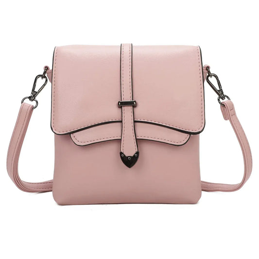 Superbia - Small 3 Compartment Retro Cross Body Bag Shoulder Bag-9129: Pink