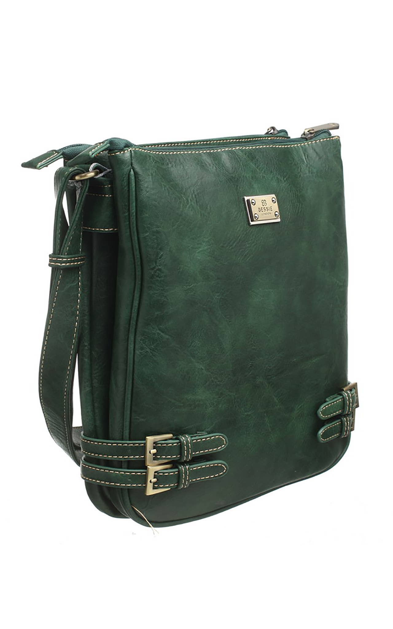 Bessie London - CLASSIC BUCKLE ZIPPER BAG: BLACK