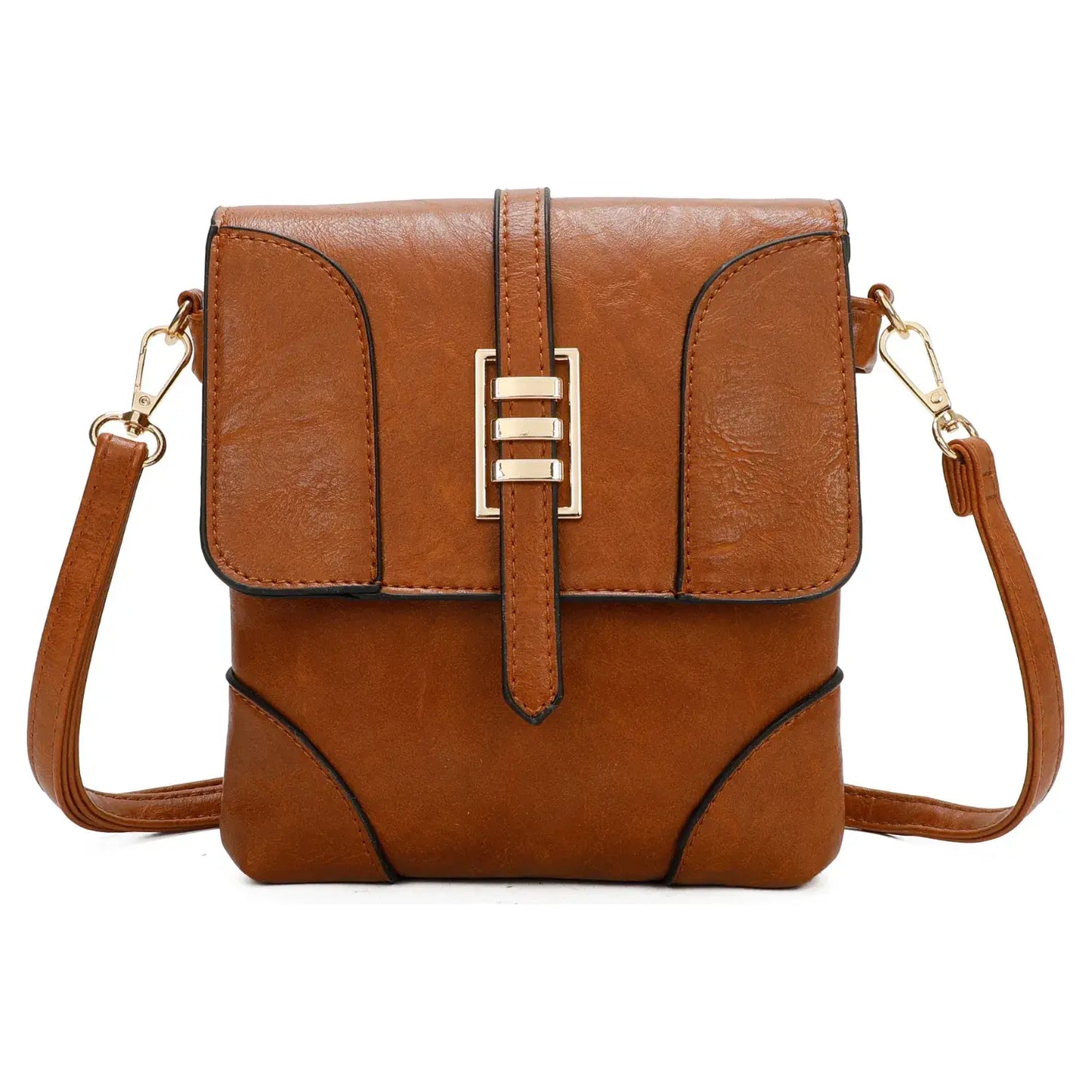 Superbia - Small Front Flap 2 Compartment Cross Body Bag Shoulder Bag: Green