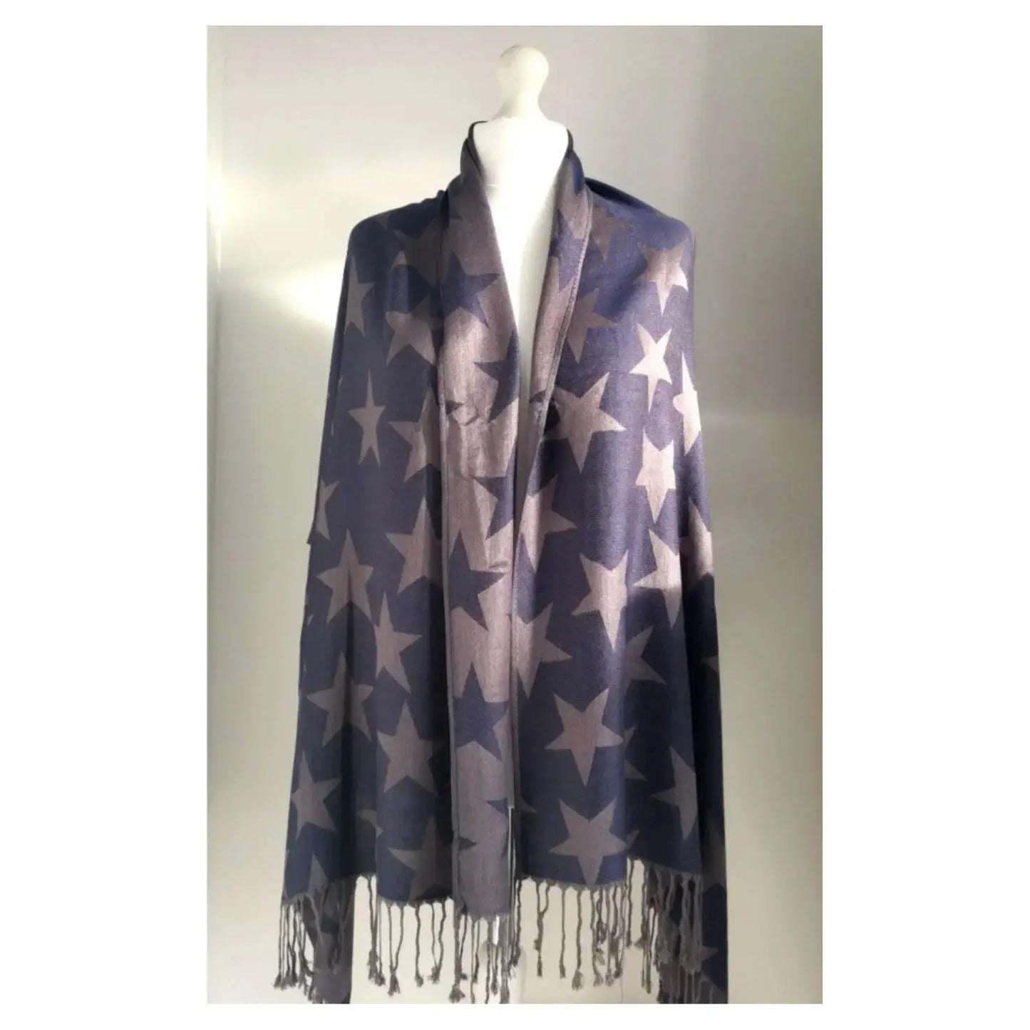 Super Soft Reversible Pashmina scarf /Shawl- Star Turquoise