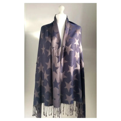 Super Soft Reversible Pashmina scarf /Shawl- Star Turquoise