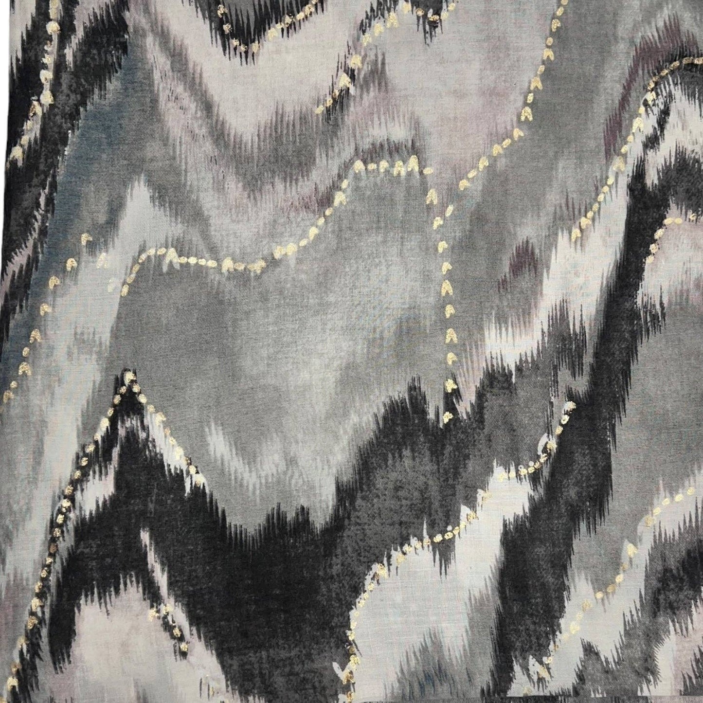 Lili Scarves - Colourful Zigzag Print with Small Flakes: Pink