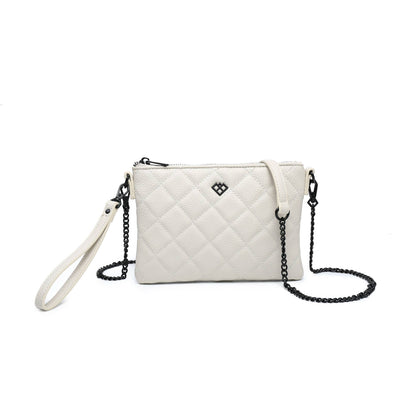 Quilted Diamand Pattern Grab Bag/ Crossbody Bag: Orange