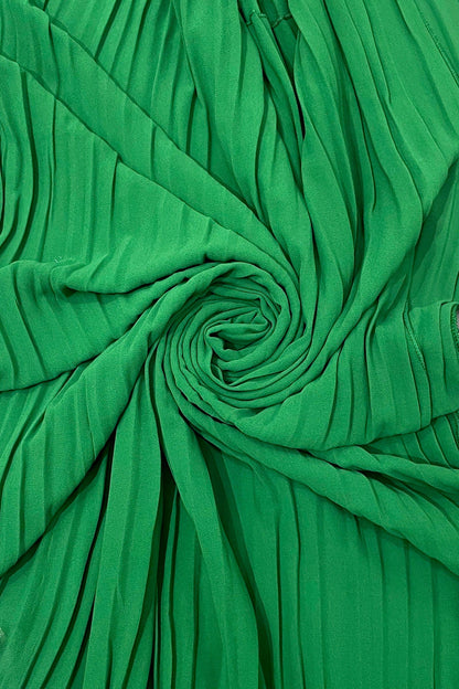 Plain Pleated Chiffon Cover Up: Pistachio