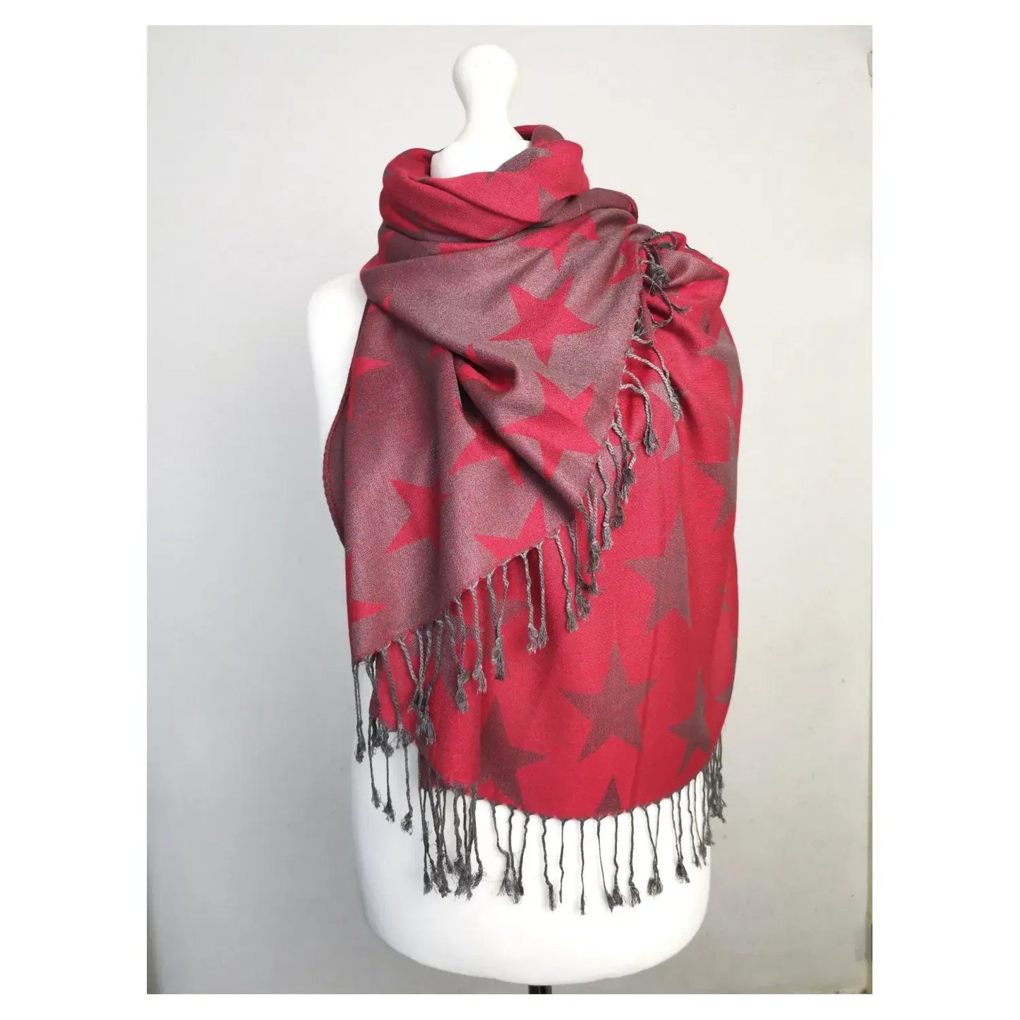 Super Soft Reversible Pashmina scarf /Shawl- Star Turquoise