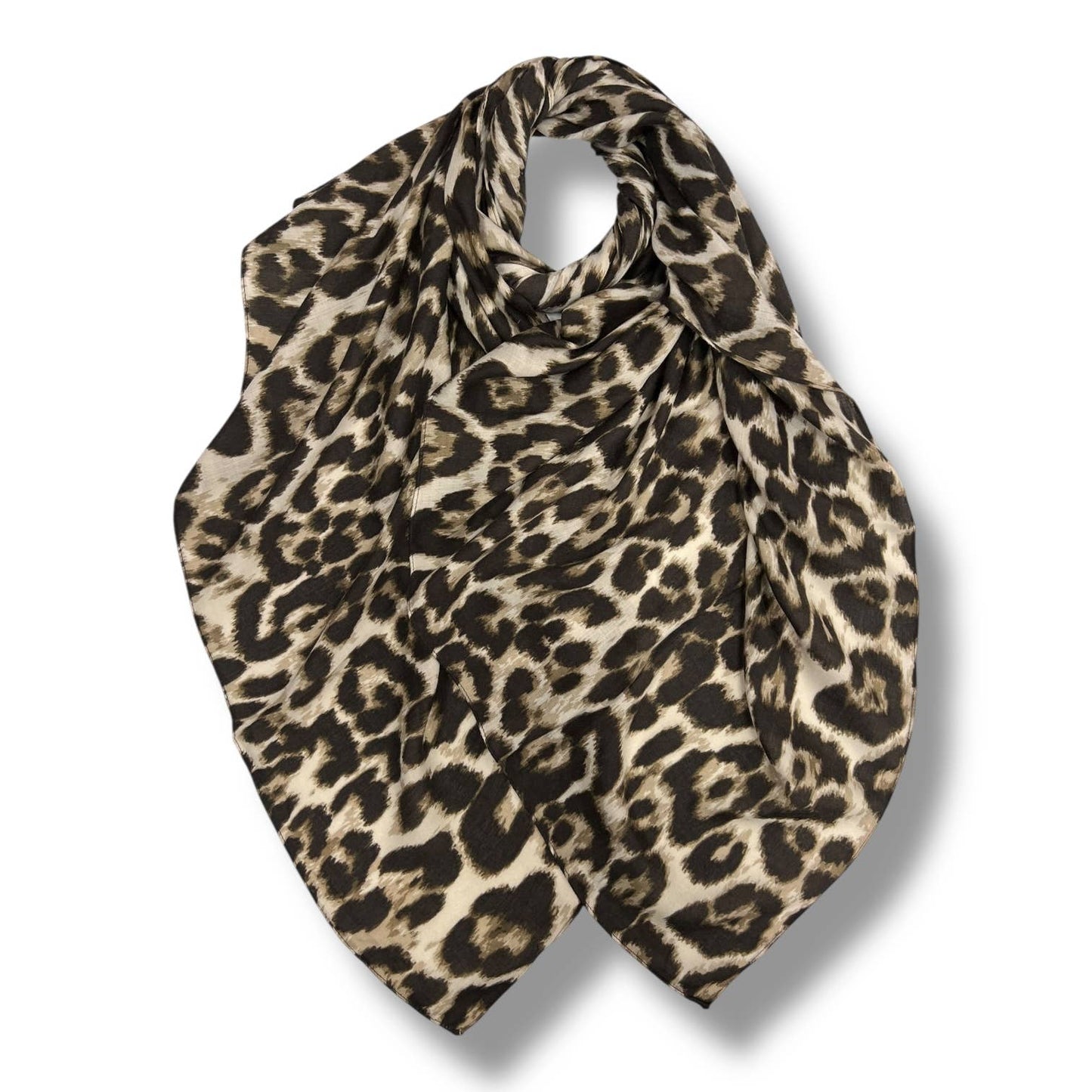 London Scarves - Classic leopard print scarf: Gray
