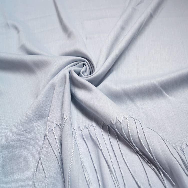 London Scarves - Plain cotton blend pashmina with tassels: Peach A29
