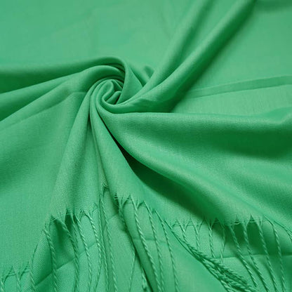 London Scarves - Plain cotton blend pashmina with tassels: Peach A29
