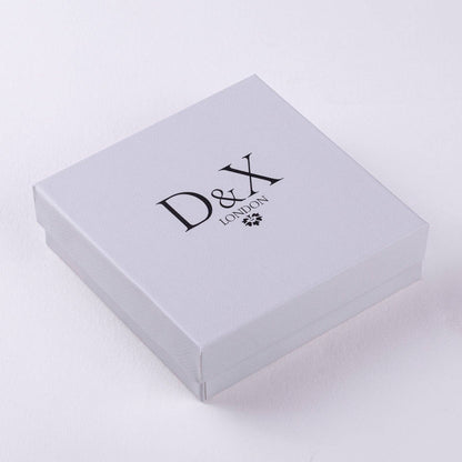 D&X Ltd - Boxed Rhodium Silver & Crystal Heart Pendant Necklace & Earrings Set: Clear