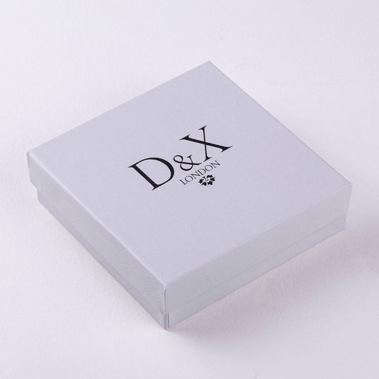 D&X Ltd - Boxed Rhodium Silver & Crystal Heart Pendant Necklace & Earrings Set: Clear