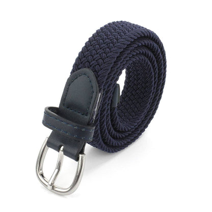 Sophos - 25mm Ladies Elastic Plaited Webbing Belt: Navy / L