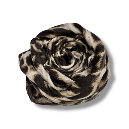 London Scarves - Classic leopard print scarf: Gray
