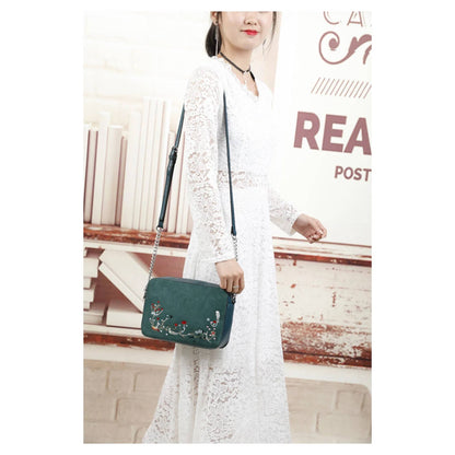 Superbia - Crossbody bag with embroidered details 5878: Red