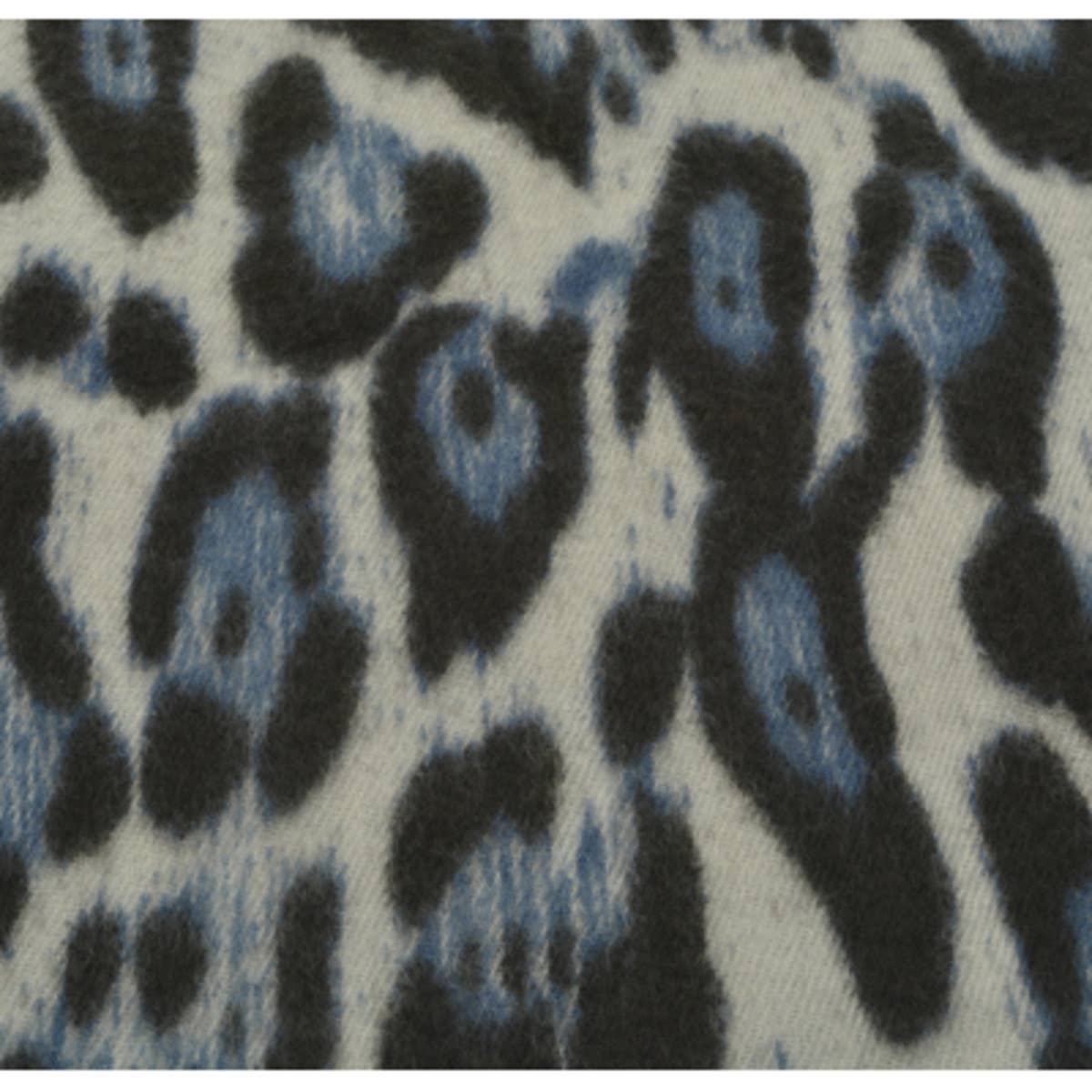 Miss Milly Limited - Navy Blue Animal Print Winter Scarf