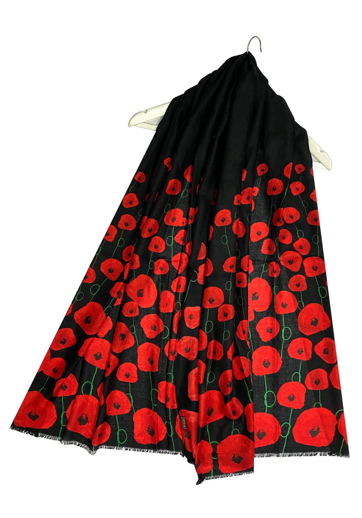 Fashion Scarf World - Gradual Repeat Poppy Print Scarf